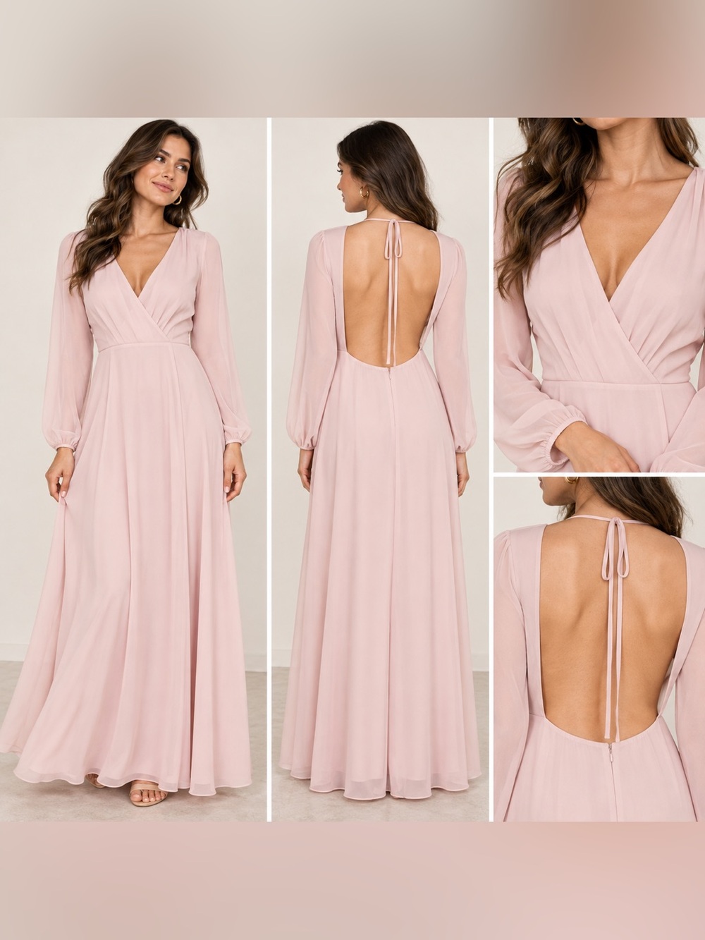 Anthropologie NWT Yumi Kim Pink Chiffon Maxi Dress size L